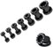 SoulCats Flesh Tunnel Straß Zirkonia Tunnels einzeln oder als Set, Größe: 4 mm;Farbe: Schwarz