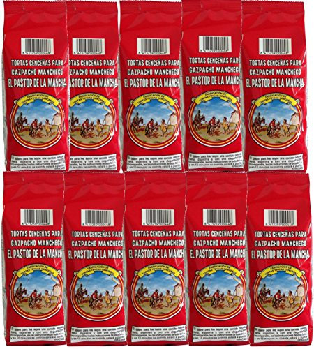 El pastor de la Mancha Tortas cenceñas para gazpacho manchego 200 g. [PACK DE 10 UNIDADES]