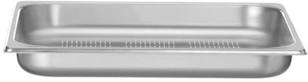 HENDI Gastronormbehälter, Temperaturbeständig von -40° bis 300°C, Heissluftöfen-Kühl- und Tiefkühlschränken-Chafing Dishes-Bain Marie, perforiert, 3L, GN 2/3, 354x325x(H)40mm, Edelstahl 18/10