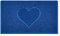 Nicoman Heart Shape Embossed Entrance Door Mat Non Slip Dirt Trapper PVC Spaghetti Mat with Rubber Base, Jet Washable Quick Drying Doormat Indoor or Outdoor - (Medium, Blue, 75 x 44cm)