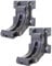 Mendler 2er-Set Wandhalterung für Markise T122, T123, Wandkonsole Wandmontage Adapter - grau