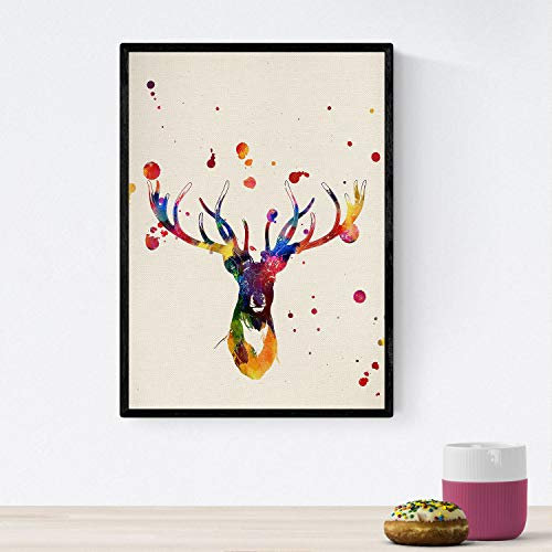 Nacnic Poster Che Guevara mit Aquarellentwurf. Mischen Sie mit Aquarell-Stylesheets für die Innendekoration. A4-Format