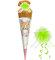 Schultüte - mit Stoff bezogen - süßer Fuchs & Blumen - 70 cm - mit Holzspitze - rund - incl. Schleife - Filzabschluß - Stoffschultüte - Zuckertüte - Roth - S..