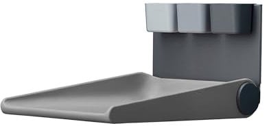 Leander Wally™-Wandwickeltisch Dusty Grey - Klappbare Wickelkommode für Wandmontage - Wickeltisch Organizer fürs Babyzimmer - Ergonomisch & Platzsparend