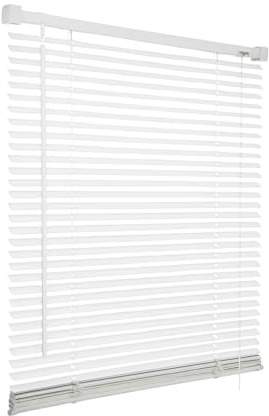 PVC Venetian Blind Blinds Easy Fit Curtains Trimmable Fittings Windows Treatment Shutters Twist Open Close White, 150x210 (Long Drop)