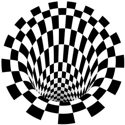 Vortex teppich 3d 3D Area Rug Bodenmatte, Runder Teppich, Schwarz Weiß 3D Vortex Optische Täuschungsmatten Anti-Rutsch-Fußmatte Vlies Schwarz Weiß Plaid Fußmatte, für Zuhause ( Size : 60cm/23.6inch )