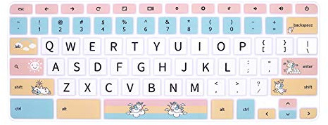WYGCH Keyboard Cover for Samsung Chromebook 4 3 XE310XBA XE500C13 XE501C13 11.6/Chromebook 4 15.6 XE350XBA/Chromebook 2 XE500C12/Chromebook Plus V2 2-in-1 XE520QAB XE521QAB 12.2 inch,Cartoon Unicorn