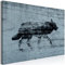 decomonkey Bilder Wolf 120x80 cm 1 Teilig Leinwandbilder Bild auf Leinwand Vlies Wandbild Kunstdruck Wanddeko Wand Wohnzimmer Wanddekoration Deko Graffiti Tiere