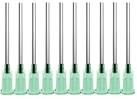 Muzamedical Blunt Tip Precision Dispenser Needle Stainless Steel - 14G Green, Pack of 10