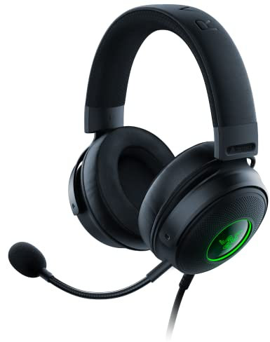 Razer Kraken V3, cuffie da gioco USB THX 7.1, audio surround, driver Triforce Titanium 50 mm, microfono unidirezionale, materiale ibrido, cuscino in memory foam, compatibile con chroma RGB,