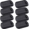 Yopay 8 Pack Bed Stopper Furniture Caster Cups, Rubber Furniture Wheel Stopper Fits to Most Wheels of Sofas, Beds, Chairs, Carpet or Durable Hard Floors, 3×2inch / 7.5 × 5cm, Black, Rectangular