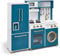 Plum Roleplay Kids Indoor Wooden Penne Pantry Bakehouse Play Kitchen with cooking utensil, fridge with ice machine and electric hobs with lights and sounds- 3 Years Plus 110 x 102 x 33cm