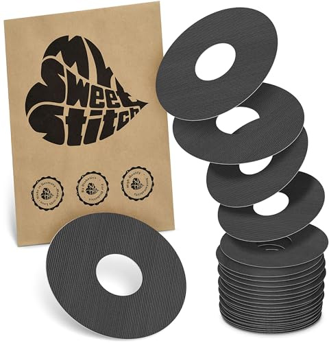 MySweetStitch 25 Ringpatches für FreeStyle Libre 3/3 Plus rund Black | Stabilisiert ablösende Ränder, Mitte bleibt frei, wasserfest und flexibel, bis zu 15 Tage Halt