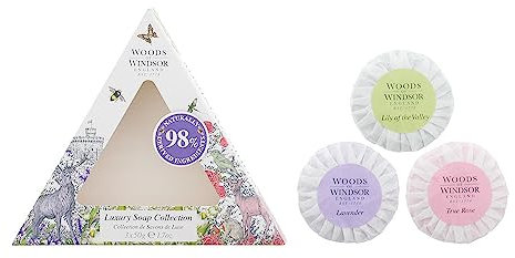 Woods Of Windsor 3 Piece Gift Set: True Rose Soap 50g - Lavender Soap 50g - Lily Of The Valley Soap 50g