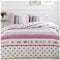GC GAVENO CAVAILIA Parure de lit réversible imprimée, Housse de Couette rayée, Taille Simple, Housse de Couette Respirante, Rose pâle/Gris (135 x 200cm)