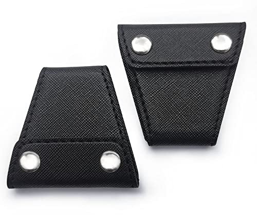Seat Belt Adjuster,2PCS Seat Belt Clips Car Seat Locking Clip,Universal Comfort Shoulder Neck Protector Seatbelt Clips,PU Leather Vehicle Belt Positioner (Pattern A)