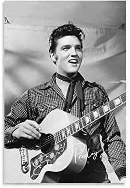 Shenywell Leinwand Bilder Elvis Presley Poster Dekorative Malerei Leinwand Wandkunst Wohnzimmer Poster Schlafzimmer Malerei 60x90cm Kein Rahmen