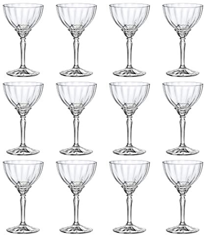 Bormioli Rocco 12x Clair 240ml Florian Verres Expresso Martini - Ancien Verre Champagne Cocktail Prosecco Vin Gin Coupe Coupes Ensemble-Cadeau