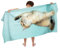 Ulticool Mikrofaser Kinder Handtuch 140 x 70 cm - Katze Dinosaurier Blau - Leicht Reisehandtuch Schnelltrocknend Badetuch Strandhandtuch Microfaser Microfiber - Reise Strand Kind Junge