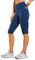 CRZ YOGA Butterluxe Damen Capri 3/4 Leggings High Waist Blickdicht Sport Yogahose Laufhose Sporthose mit Taschen - 33cm FRANZÖSISCHE Marine 40