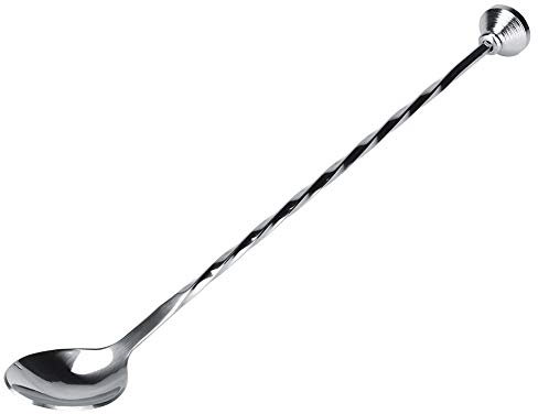 Mixing Spoon, Cocktail Drink Mixer Stainless Steel Stirring with Pattern for Mixing Ladle Muddler Bar Spiral Auto