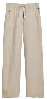 Superdry Damen Leinenhose mit niedriger Leibhöhe