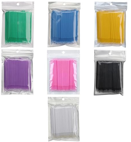 BOULTON Micro Brushes – Pack of 100 – Disposable Micropore Brushes Microbrushes – Micro Applicator Brushes Makeup Brushes Micro Brush Makeup Applicators for Cleaning Eyelash Extensions (Pink)