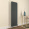 GY Bath Vertical Radiator Anthracite Oval Column Designer 1600x472mm Double Modern Central Heating Rads