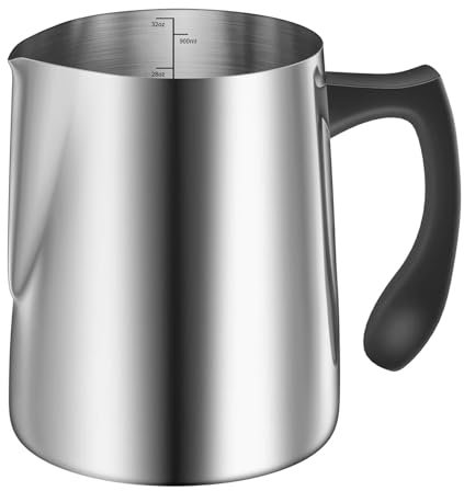 CasaCulina Candle Making Pouring Pot, 32oz Stainless Steel Wax Melting Pot with Heat-Resistant Handle, Double Boiler Candle Making Pitcher with Dripless Pouring Spout Design