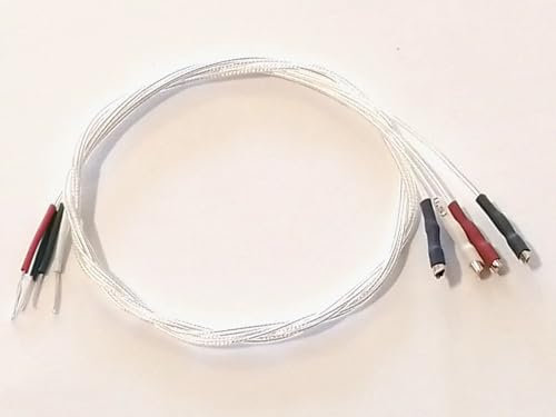 Replacement Tonearm Rewiring Leads Cables Suitable For Use With EMT, EMI, A&R, BSR, CEC, LAD, NAD & FONS Vintage Turntables (1.2mm - Litz 5N Silver Leads)