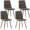 LEWE Esszimmerstühle 4er Set, Küchenstuhl Gestell aus Metall, Polsterstuhl Wohnzimmerstuhl mit Sitzfläche aus Techno-Stoff, für Esszimmer, Wohnzimmer,Küche, Schlafzimmer