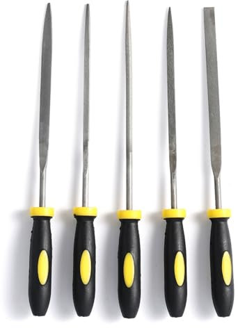 RuiJOTWAT Lot de 5 limes de meulage pour sillet de guitare, fente de selle, pickguard, outils de réparation