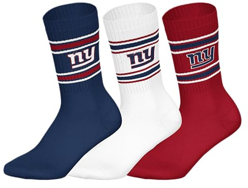 NFL Unisex Ny Giants 3pk Crew Socks Sport socks (3er Pack)