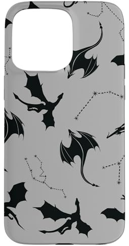 Black Dragon Celestial Stars Mystische dunkle Ästhetik Hülle für iPhone 15 Pro Max