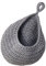 Sharplace Droplet Wandbehangkorb, Boho-Wanddekoration, multifunktionaler Obstkorb, handgewebter Wandpflanzer für Gemüse, Speisekammer, Hausbar, Grau, 28cmx35cm