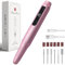 MelodySusie Ponceuse pour Ongles Professionnel Sans Fil 25000 tr/min, PC180G Lime a Ongle Electrique Rechargeable Vitesse Réglable avec LED écran, Portable Kit Manucure pour Salon/Maison (rose)