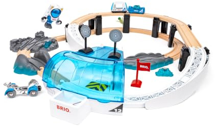 BRIO World Großes Weltraumstations-Set - Spielzeug ab 3 Jahre | 40 Teile, Holzeisenbahn-Set, Kleinkindspielzeug, Geschenk für Jungen und Mädchen