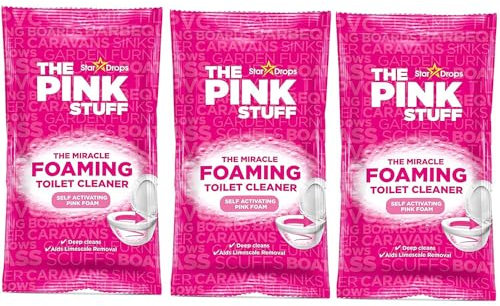 ZINNIAUK 3 Pack of Toilet Bowl Cleaner Each 100g Limescale Remover Powder No Scrubbing Required Removes Stains Odors Buildup For Bathroom Toilet Bowl Multi Surface Compatible Strong Fragnance