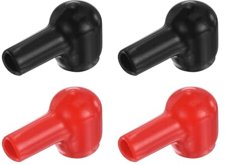 sourcing map Battery Terminal Cover, 10 Pcs Battery Terminal Protector Truck Battery Terminal Cover Positive Negative Poles Stud Covers L6-10-35mm for Car Accessories Truck Marine Boat