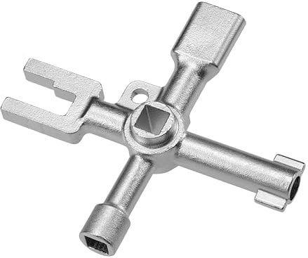 ColumPRO Clé de radiateur 5 en 1 | Outil utilitaire multifonction pour boîte à gaz, boîte de compteur, purge de radiateur, panneaux électriques et verrous de poubelle
