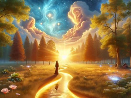 Puzzle 300 Teile für Erwachsene, Sternenhimmel Strom Wälder 40x28cm Puzzle Erwachsene 300 Teile Lernspiel Herausforderung Spielzeug, Geschicklichkeitsspiel für die ganze Familie