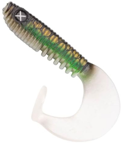 Monkey Lures 10cm Curly Lui Jig - 5 Gummifische, Monkey Lures Farbe:Carpe Nostra
