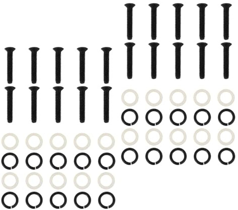 BESPORTBLE 20sets Guitar Tuning Screws and Plastic Washers for Electric Acoustic Guitar Tuner Pegs Mount Accessories for Bass Tuner Mount Screws and Tuning Pegs