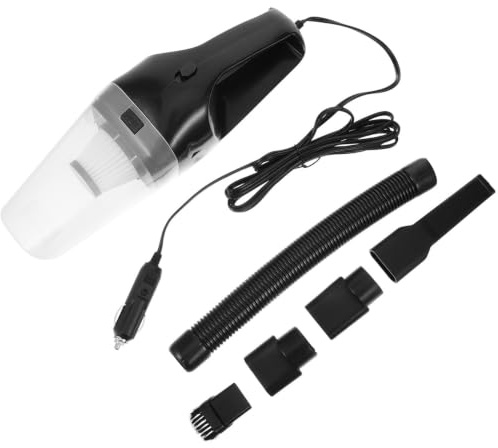 Abaodam Aspirateur de Voiture Puissant 120w 12v Câble Long et Filtre Lavable en Plastique et Métal pour Bureau et École