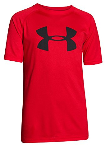 Under Armour, Men's T-Shirt, Red (Risk Red/black), 12 años (Taille Fabricant : YMD)