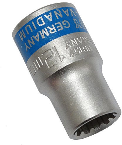 AERZETIX- Douille de vissage - Polygonale - 12 pans Carré 1/2 12mm - CrV - C2188