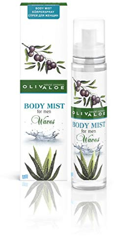 OLIVALOE 00113 - BODY MIST Waves - Körperspray für Männer 130ml, Naturkosmetik