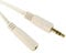 World of Data - 10m 3.5mm Jack Extension Cable - - 24k Gold Plated - Audio - Stereo - Male to Female - White coloured