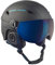 BLACK CREVICE casque ski Silvretta I casque ski avec visière style pilote I différentes couleurs I casque ski hommes & femmes I casque en polycarbonate I casque respirant I taille réglable (XL, Noir/Bleu)