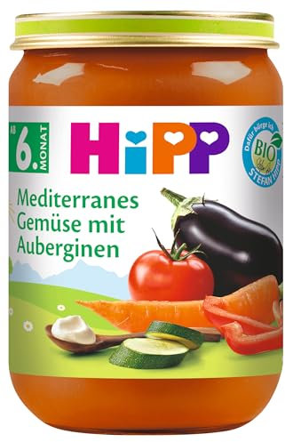 HiPP Mediterranes Gemüse mit Auberginen, 6er Pack (6 x 190 g)